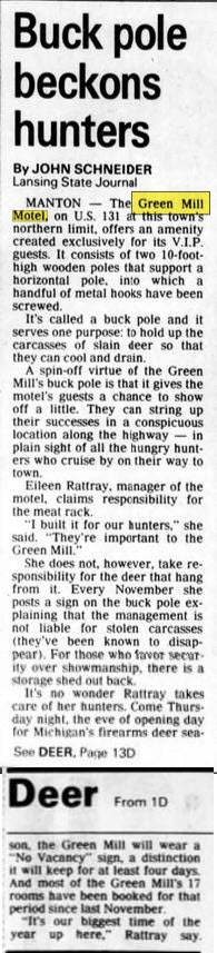 Green Mill Motel - Nov 1985 Article (newer photo)